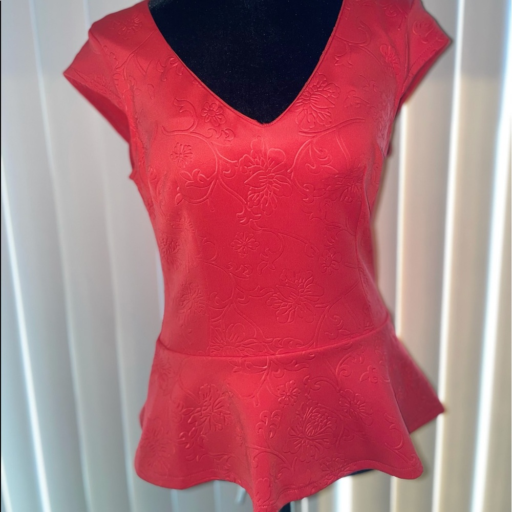 Oasis Peplum V Neck Top